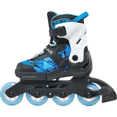 Раздвижные детские ролики Rollerblade Microblade SL размер 28-32 черно-голубые