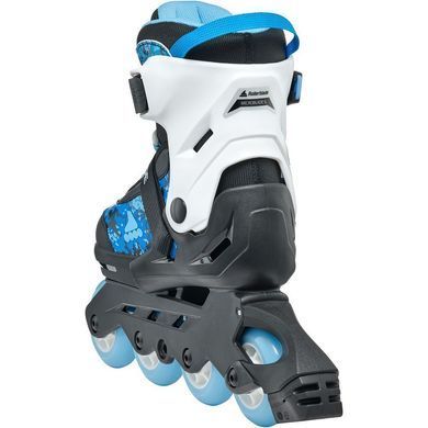 Раздвижные детские ролики Rollerblade Microblade SL размер 28-32 черно-голубые