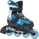 Раздвижные детские ролики Rollerblade Microblade SL размер 28-32 черно-голубые