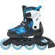 Раздвижные детские ролики Rollerblade Microblade SL размер 28-32 черно-голубые