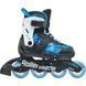 Раздвижные детские ролики Rollerblade Microblade SL размер 28-32 черно-голубые