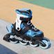 Раздвижные детские ролики Rollerblade Microblade SL размер 28-32 черно-голубые
