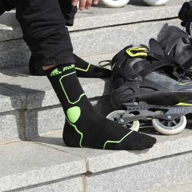 Спортивные носки Rollerblade Skate Sox black-green размер S (22-24 см)