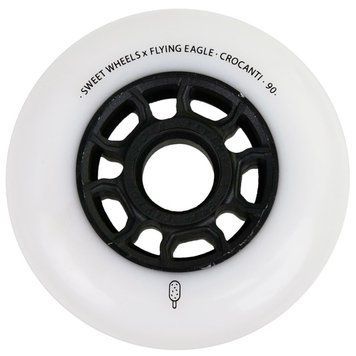 Колеса для роликів FE Crocanti 90 mm 88а білі - 1 колесо