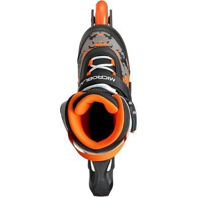 Раздвижные детские ролики Rollerblade Microblade SL размер 28-32 черно-оранжевые