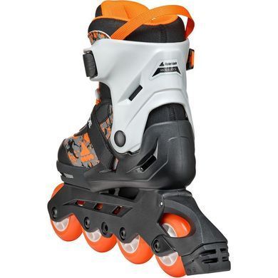Раздвижные детские ролики Rollerblade Microblade SL размер 28-32 черно-оранжевые