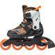 Раздвижные детские ролики Rollerblade Microblade SL размер 28-32 черно-оранжевые