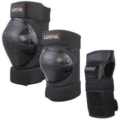 Набор защиты для катания на роликах LANOVA New Black размер S