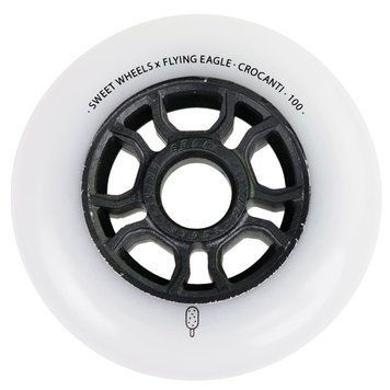 Колеса для роликів FE Crocanti 100 mm 88a белые - 1 колесо