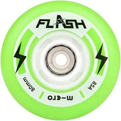 Cветящиеся LED колеса Micro Flash зеленые 76 mm