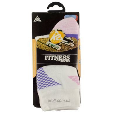 Носки для роликов K2 fitness skate socks white-lilac