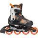 Раздвижные детские ролики Rollerblade Microblade SL размер 33-36,5 черно-оранжевые